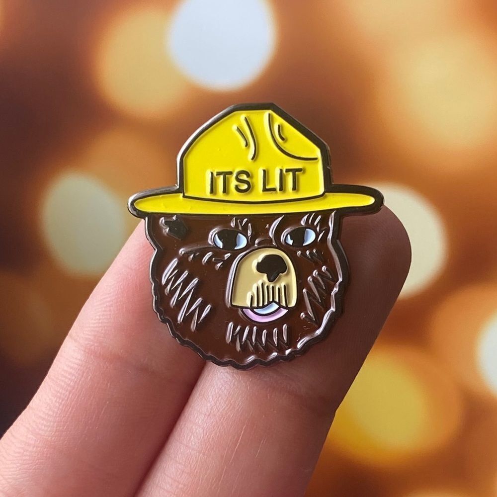 Smokey the Bear It’s Lit Enamel Pin/ Brooch